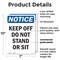 Signmission Keep Off Do Not Stand Or Sit, 7 in W x Rectangle, Plastic OS-2PACK-NS-P-710-V-13817 - alternate 2